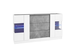 Buffet 2 porte(s)  3 tiroir(s)   - 35 cm coloris blanc 