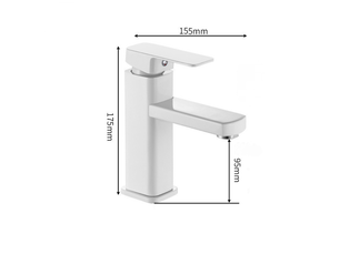 Robinet de salle de bain, mitigeur de lavabo, eau chaude et froide, adapté aux toilettes, salle de bain(blanc)