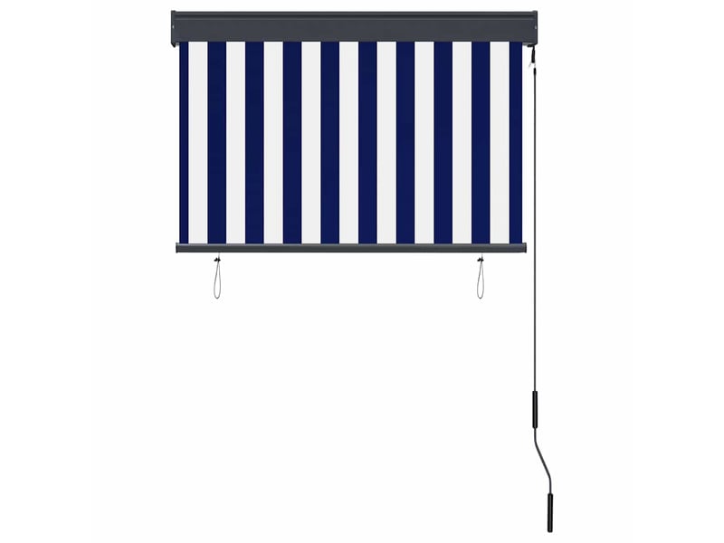  Store enrouleur, store roulant d'extérieur 100x250 cm bleu et blanc cf47290  - Conforama D