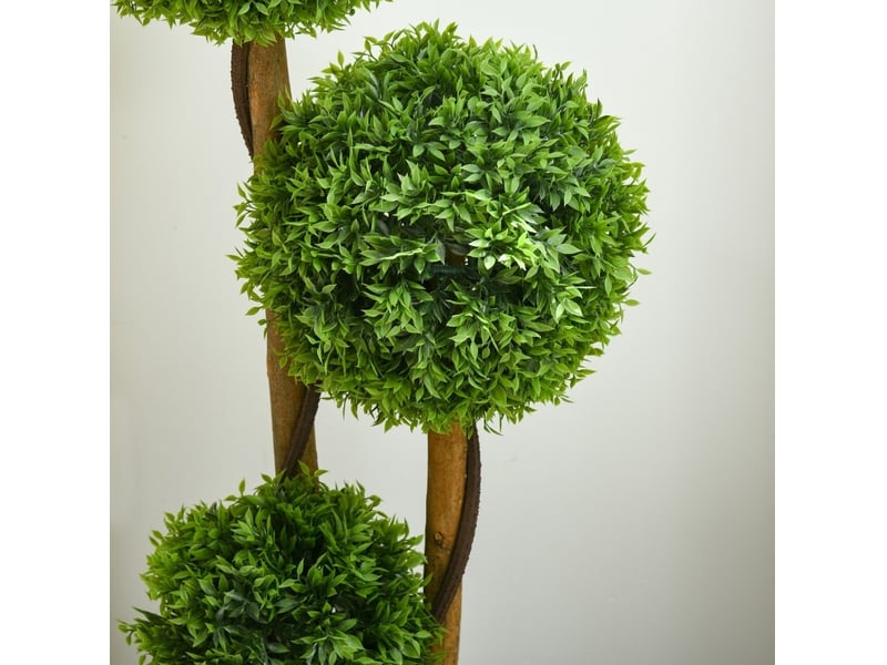  Buis artificiel 27x27x110 cm résistant aux uv vert  - Conforama D