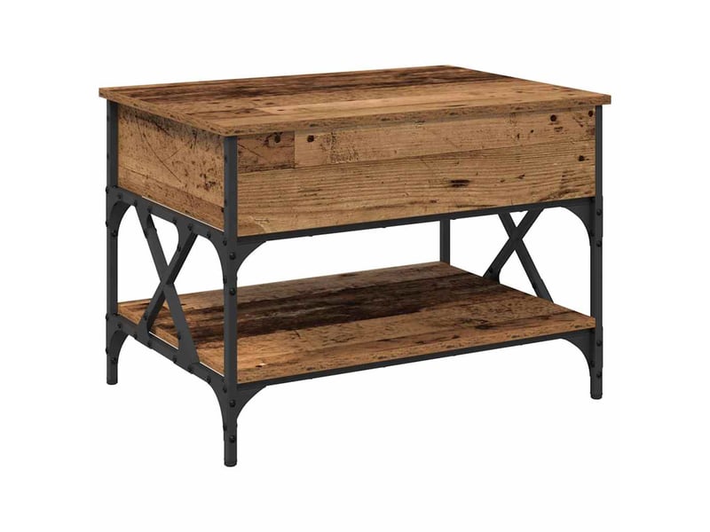  Table basse - table de salon - table à thé bois ancien 70x50x50cm bois d'ingénierie  - Conforama A