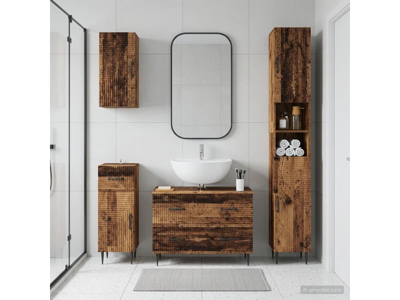 Ensemble de 4 pièces d'armoires de salle de bain haarlem cf63262  - Conforama B