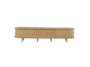 Meuble tv coloris bois clair 180 cm <strong>KORFEE</strong> <strong></strong>
