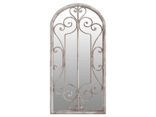 Miroir rectangulaire à fixer coloris beige <strong></strong> <strong></strong> - 70 cm x 30 cm