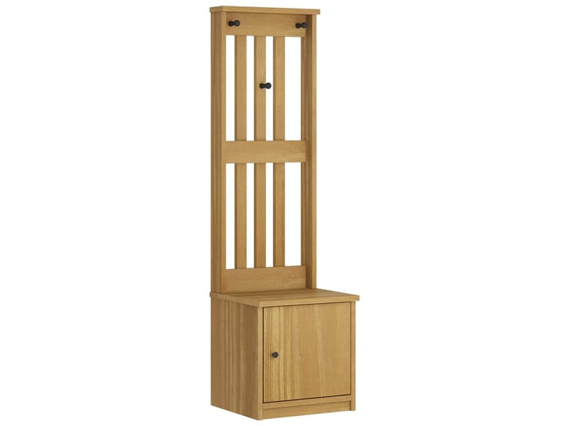 Porte manteau couloir sandnes 45x40x159,5 cm bois massif pin shl50180 - Conforama A
