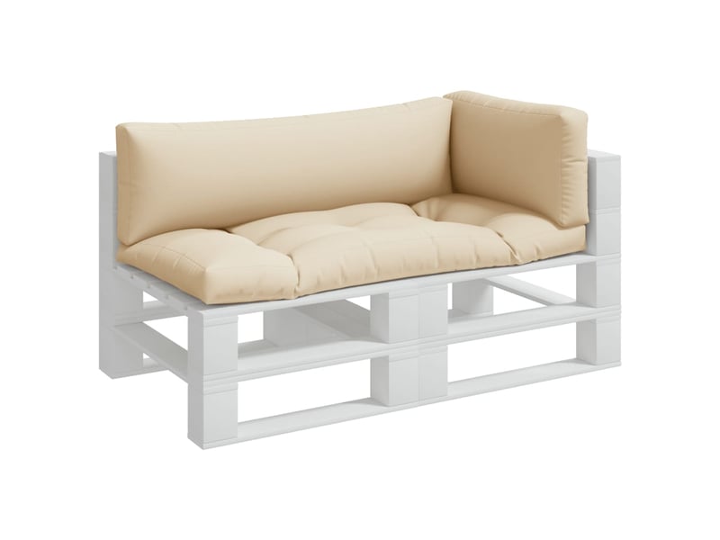  Lot de 3 coussins de palette, coussins de canapé beige tissu cf59655  - Conforama C