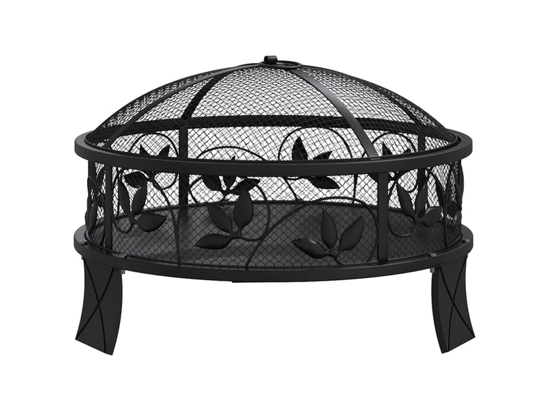 Brasero exterieur, foyer camping avec tisonnier 50 cm xxl acier shl15226 - Conforama C