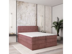Lit avec rangement 140x200 cm <strong>MASSENO</strong>  <strong></strong> coloris rose