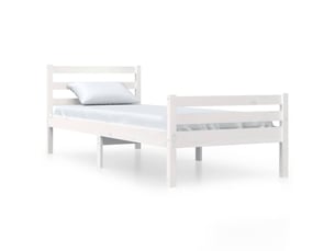 Lit simple 100x200 cm coloris blanc