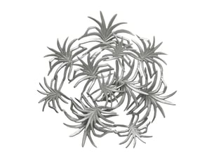 Déco murale feuillage en métal domizil 70cm argent