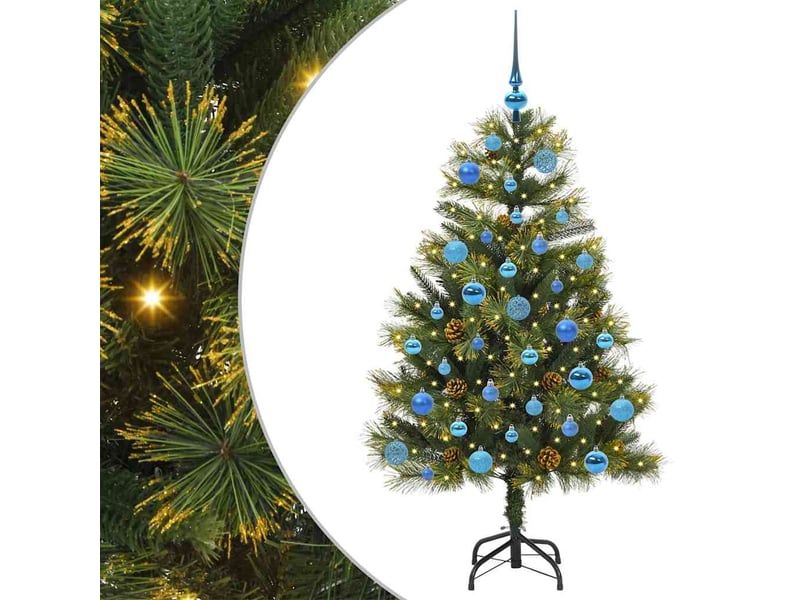  Sapin de noël - arbre de noël artificiel avec branches pliables et cônes 150 cm  - Conforama A