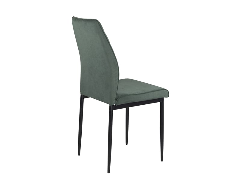  Lot de 4 chaises de salle à manger milo en tissu rayé vert 724-MILO - Conforama W