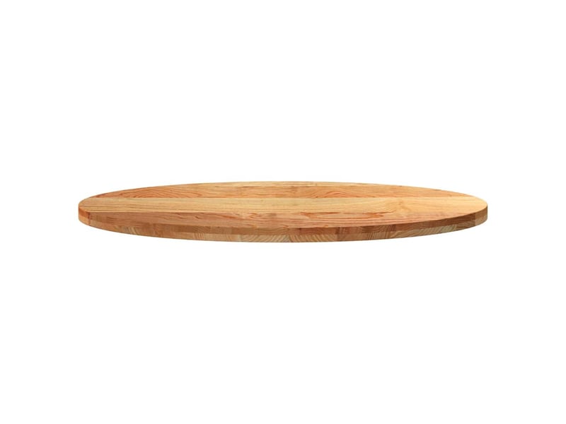 Dessus de table, plateau de table 120x60x4 cm bois de chêne massif ovale - Conforama E
