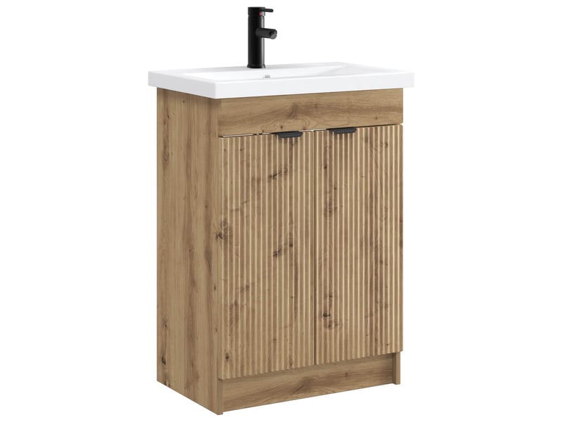  Ensemble de mobilier de salle de bain chêne artisanal shl2371  - Conforama A