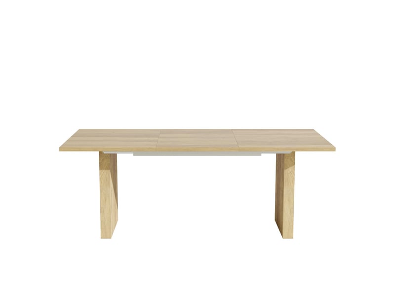  Table à manger extensible en mdf coloris chêne 140-200x90x75 cm - pangivo  - Conforama A
