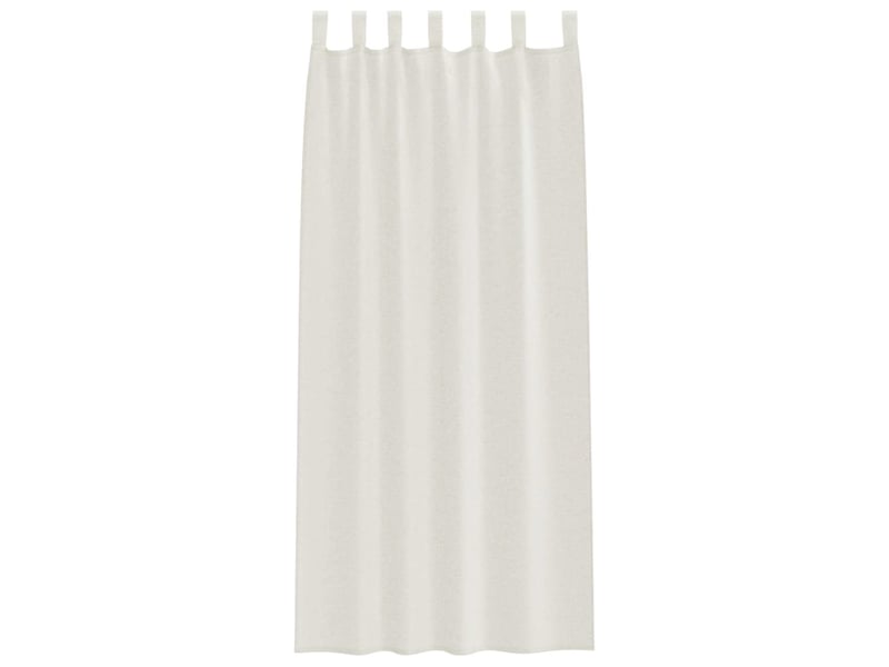 Lot de 2 rideaux en voile, voilage crème 225 x 140 cm polyester cf43898 - Conforama D