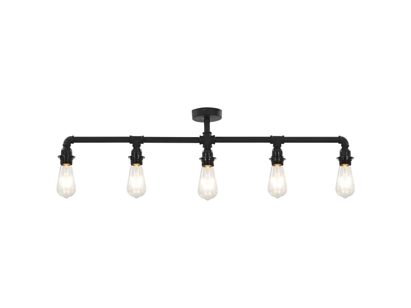  Plafonnier, lampe plafond noir 5 ampoules e27  - Conforama C