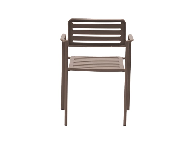 Lot de 2 fauteuils de jardin empilables en métal taupe - baca - Conforama E