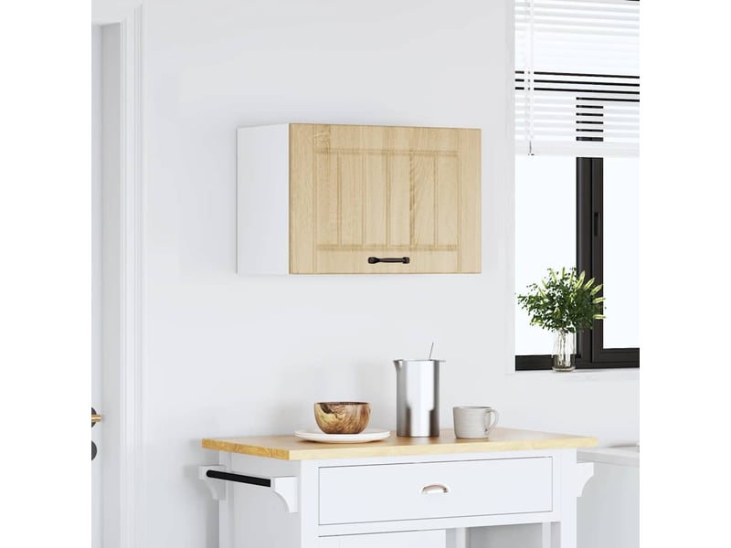  Meuble de rangement, armoire murale de cuisine lucca chêne sonoma bois ingénierie shl3022  - Conforama C