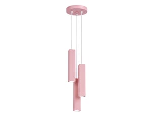 Suspension rayo 3p rose aluminium moderne 108x20x20cm