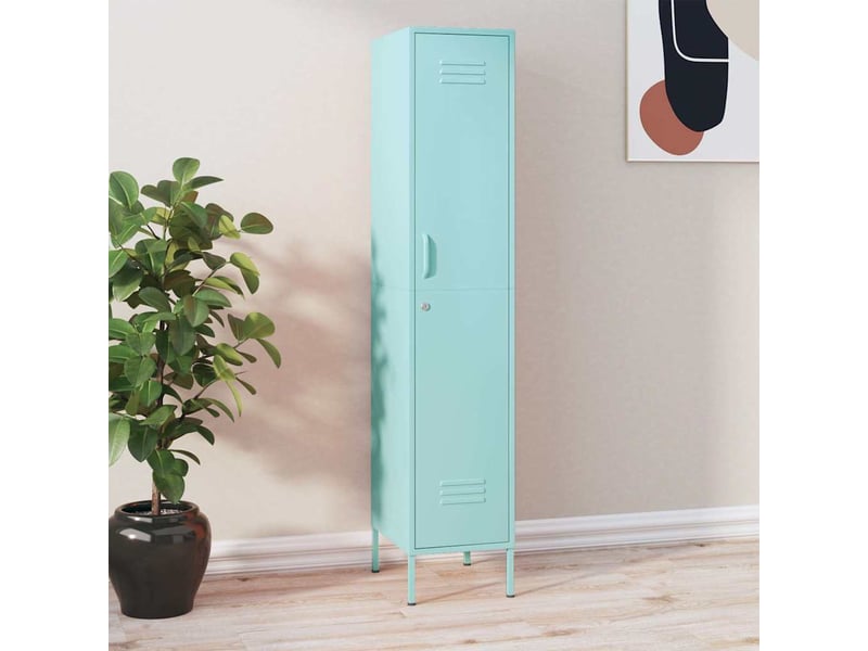  Armoire à casier, rangement de bureau vert menthe 35x46x180 cm acier  - Conforama B