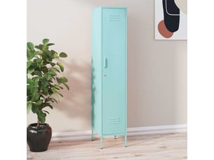 Armoire à casier, rangement de bureau vert menthe 35x46x180 cm acier