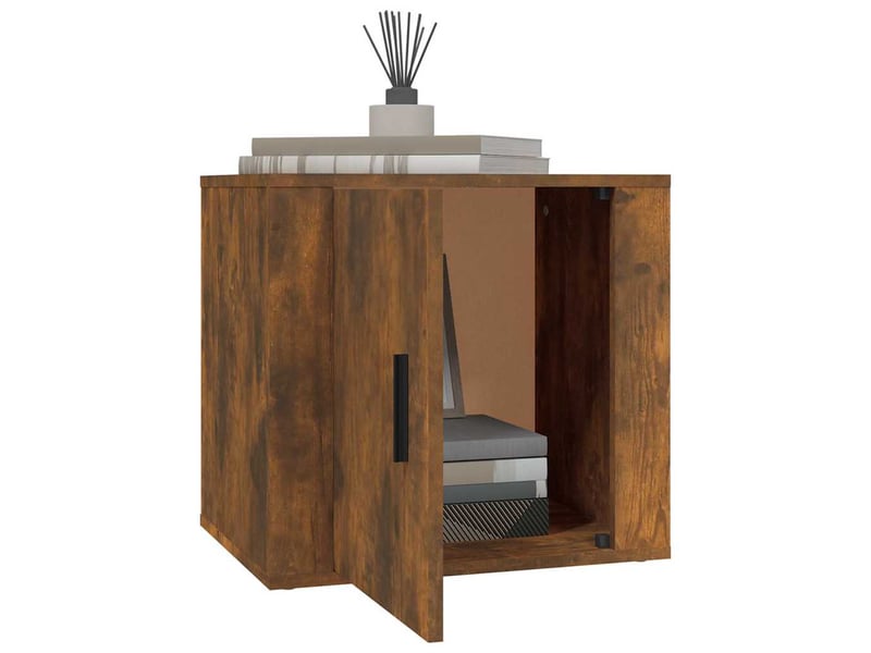  Table de chevet chanmbre, table d'appoint chêne fumé 50x39x47 cm shl7828  - Conforama D