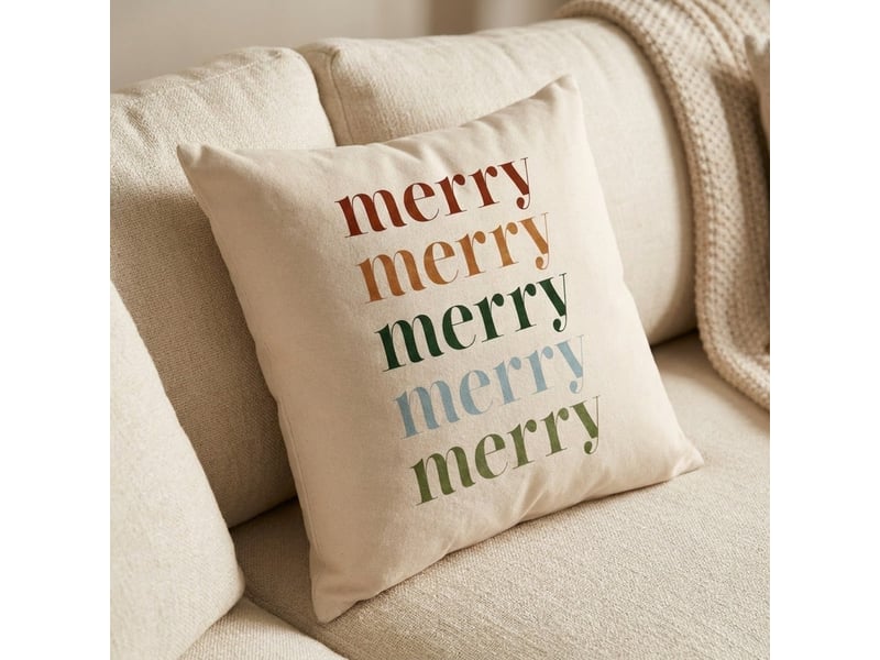  Housse de coussin de noël en polyester luminary  - Conforama B
