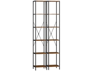 Vitrine coloris marron 2 étagère(s) <strong></strong> <strong></strong> - 30 cmx174.5 cm