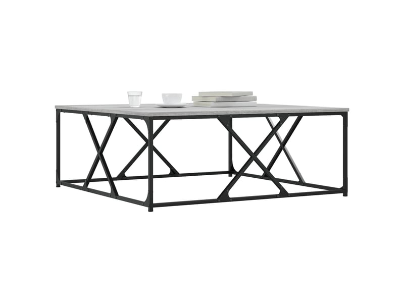  Table basse - table de salon - table à thé sonoma gris 100x100x40 cm bois d'ingénierie  - Conforama C