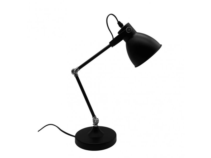  Lampe de bureau fabrilamp igor 1 x e14 noir 50 x 15 x 35 cm articulée 162171009 - Conforama A