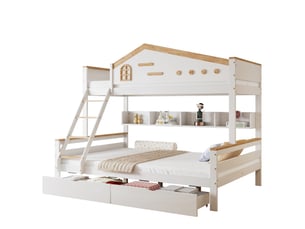 Lit superposé 140x200 cm <strong>MERAX</strong> <strong>lit enfant bicolore</strong> coloris bicolore