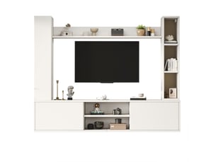 Meuble tv coloris blanc 35 cm <strong>FLORAGRACE</strong>  <strong></strong>