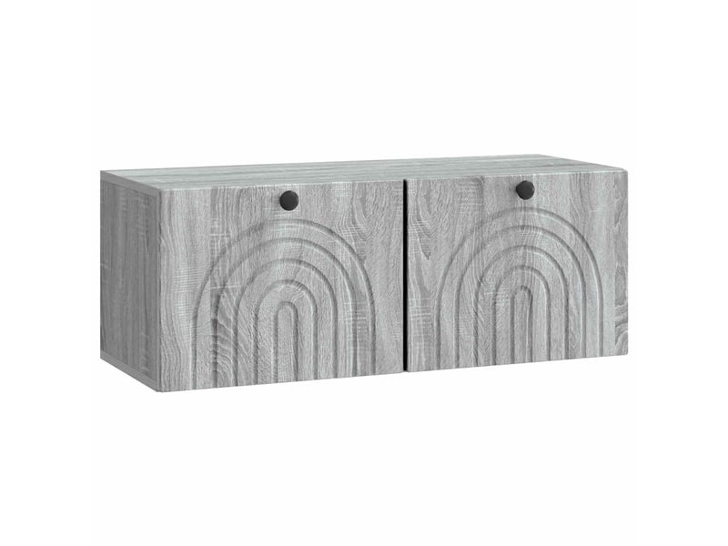  Meuble tv - banc tv - meuble de rangement mural sonoma gris 78,5 x 31 x 30 cm bois d'ingénierie  - Conforama A