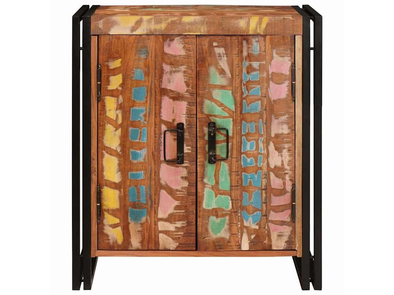  Table de chevet - cabinet de chevet - table de nuit multicolore bois massif recyclé  - Conforama D