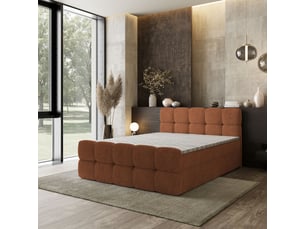 Lit avec rangement 180x200 cm <strong>MASSENO</strong> <strong></strong> coloris cuivré