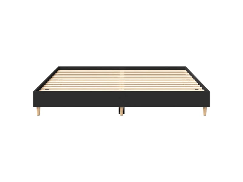  Lit double- lit adulte -  cadre de lit sans matelas noir 180x200 cm bois d'ingénierie  - Conforama D