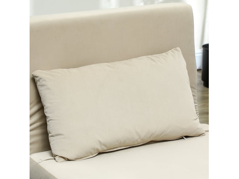  Fauteuil convertible ulevr 1 place, couchage 72 x 190 cm, dossier réglable 6 positions, aspect velours beige  - Conforama E
