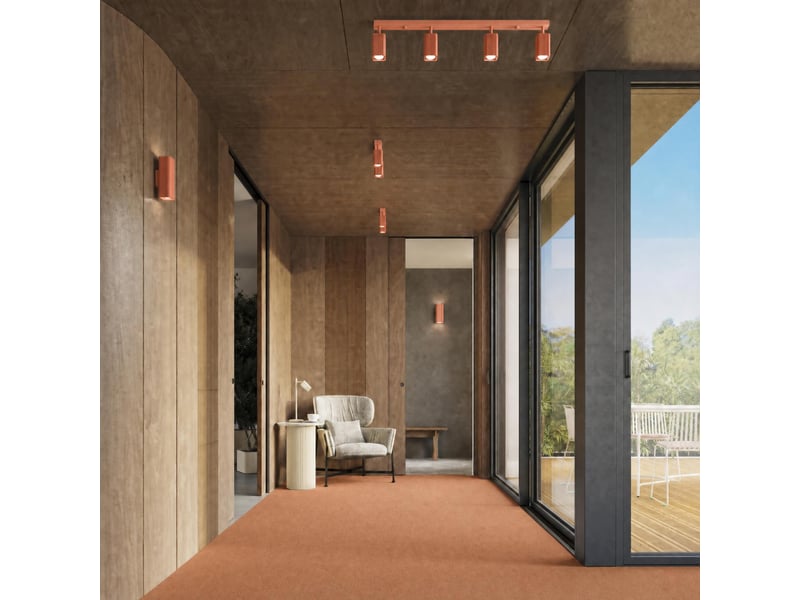 Applique riff ocre rouge gx53 aluminium moderne 6x10x12cm SL.3059 - Conforama B