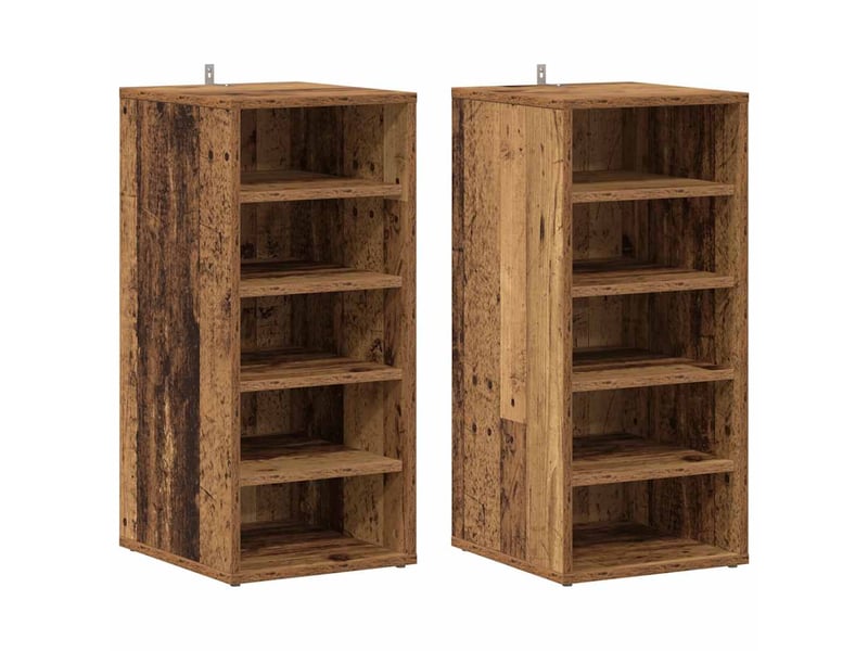  Meuble à chaussure, cabinet à chaussures 32x35x70 cm bois ancien  - Conforama A