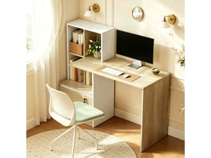 Bureau enfant 126 cm coloris bois clair