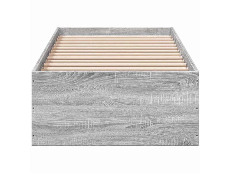  Lit simple- lit adulte -  cadre de lit au sol sonoma gris 80 x 200 cm bois d'ingénierie  - Conforama C