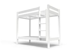 Lit 2 places 90x200 cm ABC MEUBLES  SUPABCDR92-LB coloris blanc
