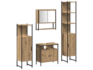 Ensemble de mobilier de salle de bain 4 pc chêne artisanal cf64501