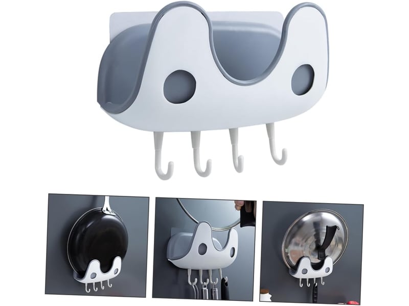 2pièces support mural à couvercles de casseroles et planche à découper de scandinave pour cuisine rangement pratique et élégant  - Conforama B