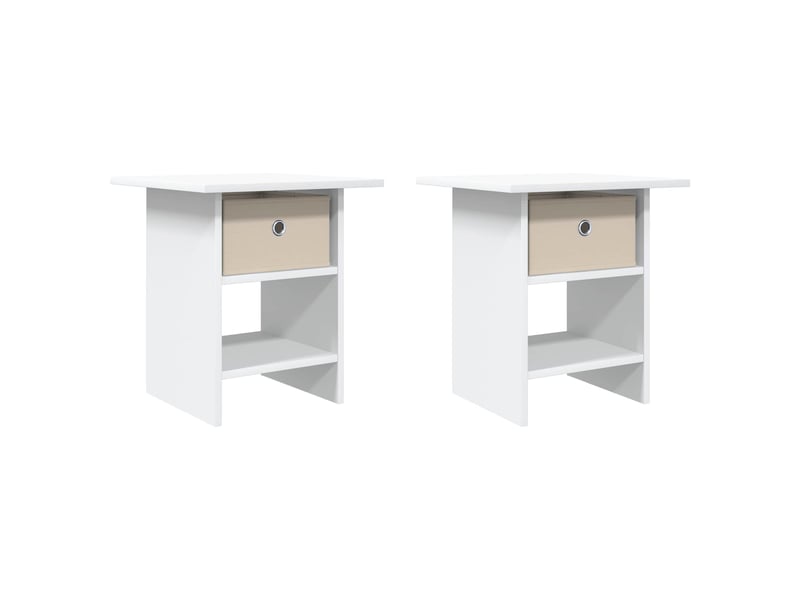  Table de chevet - cabinet de chevet - table de nuit 2 pièces blanc 41 x 40 x 45 cm  - Conforama A