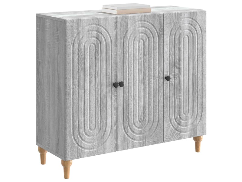  Buffet - bahut - meuble de rangement sonoma gris 89 x 34,5 x 80 cm bois d'ingénierie  - Conforama C