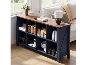Buffet 0 porte(s) <strong>HAVRYA</strong> <strong></strong> - 140 cm coloris bleu