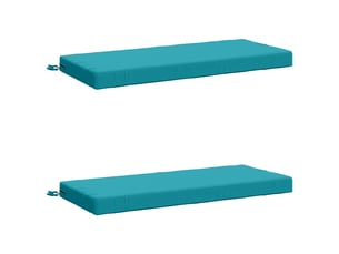 Lot de 2 coussins de banc, coussins d'assise soest 100 % polyester turquoise cf56847