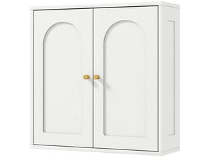 Armoire murale de salle de bain 2 portes 60 x 20 x 60 cm blanc